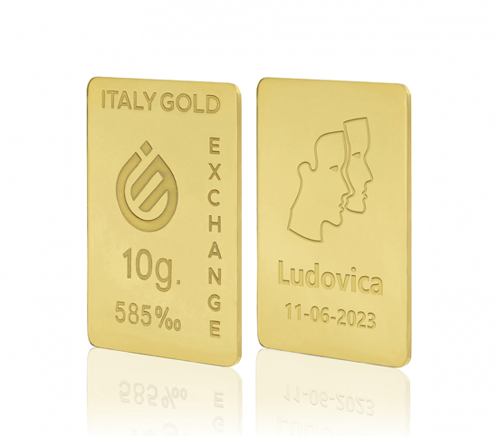 14 Karat Zwillinge Tierkreiszeichen Goldbarren aus 10 g IGE GOLD